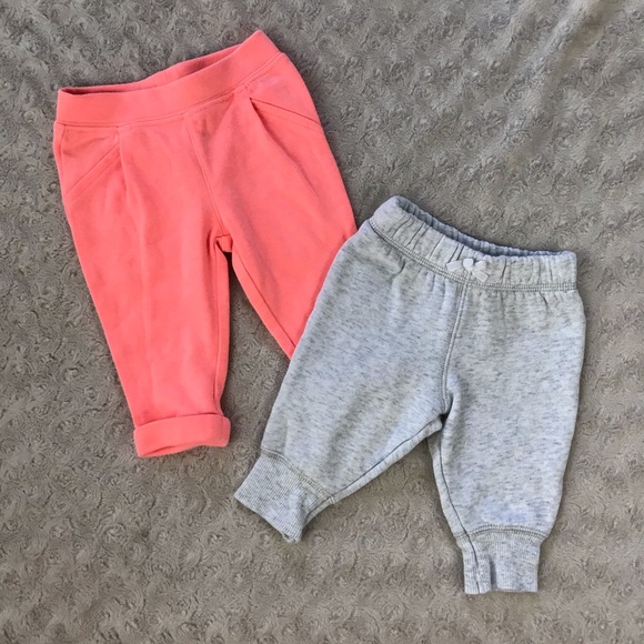 Carter’s Baby Girl Pants Bundle Gray Orange 3M - Picture 1 of 4